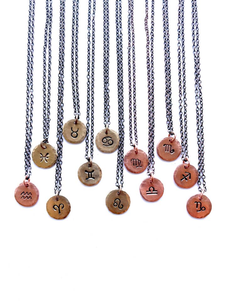 Zodiac medaillon ketting voor wholesale door Studio451Jewelry