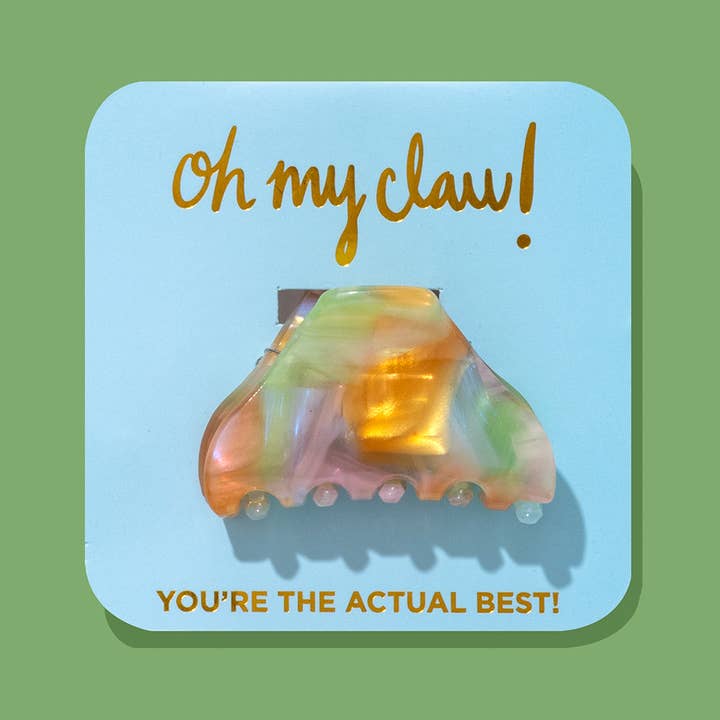 Taylor Elliott Designs - Wholesale Encouragement Card - **ON SALE** Claw Clip Card - Med - "You're the Actual Best!"