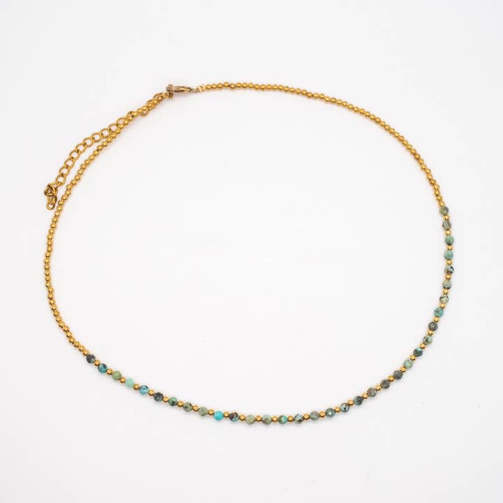 Baizaar - Wholesale Beaded/Pearl Necklace - Simple Beaded Faceted Stone Necklace - Great for Layering!