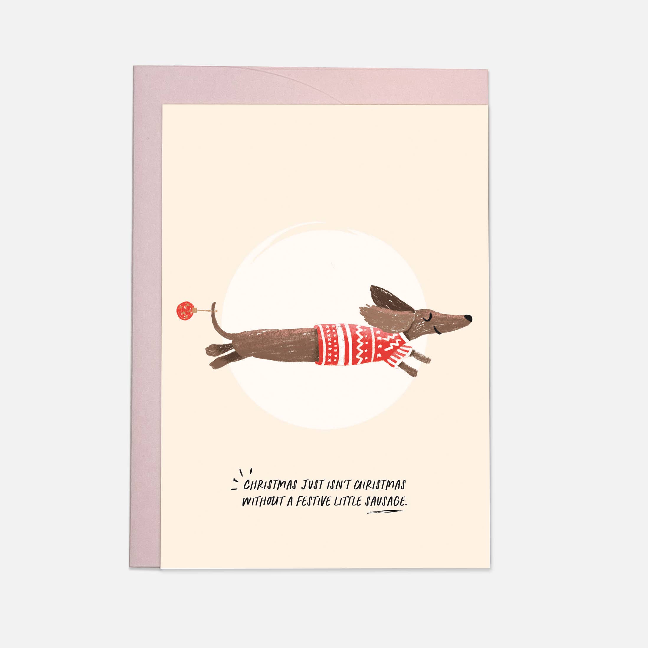 Kaart Blanche - Wholesale Christmas Card - Festive sausage greeting card