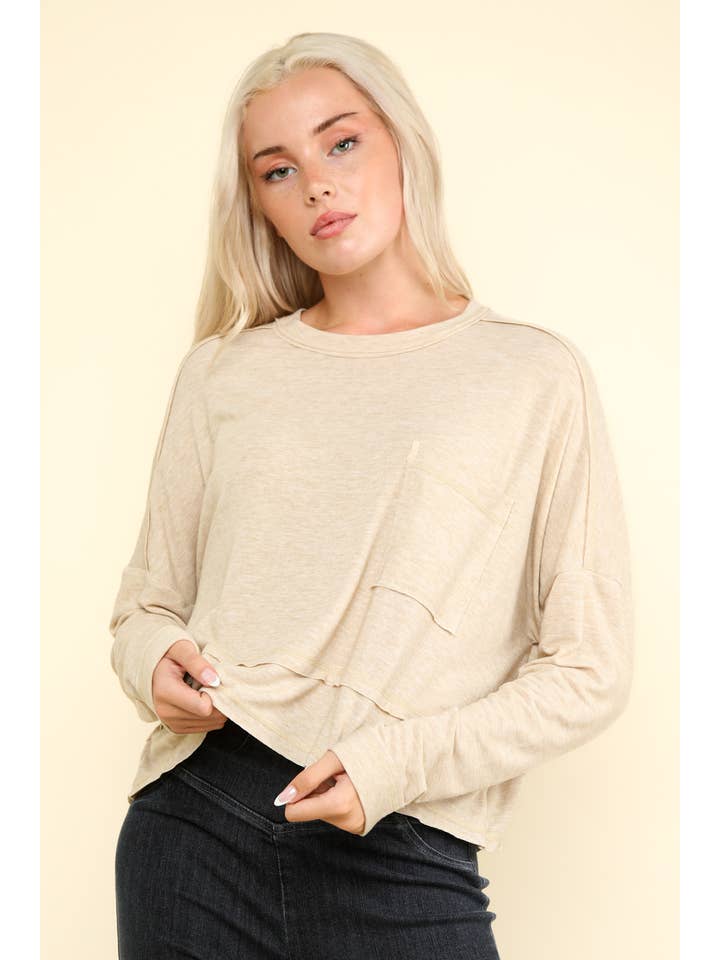 VERY J - Wholesale Knit Top - Women's - NT11330-Oversized Casual Knit Top