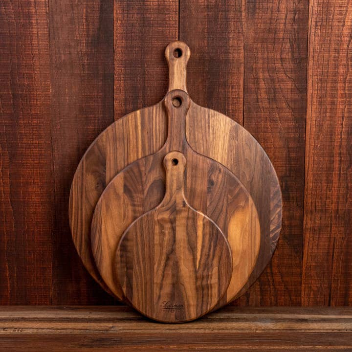 Walnut Pizza Board for wholesale by Laurel Mercantile