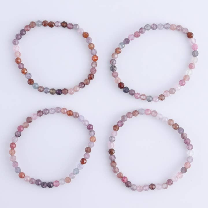 Mi Esperanza Minerals - Wholesale Beaded Bracelet - One Faceted Spinel Bracelet1