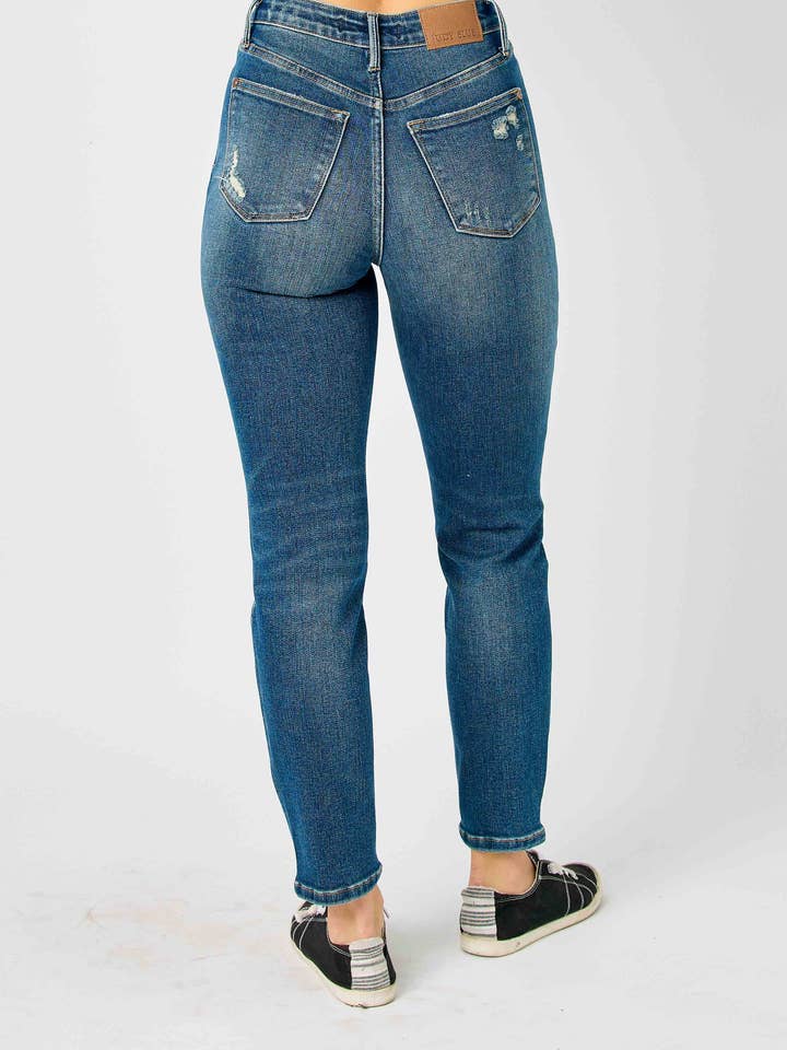 Watermelon Apparel - Wholesale Jeans - Women's - Judy Blue Dark Vintage High Waist Tummy Control Slim