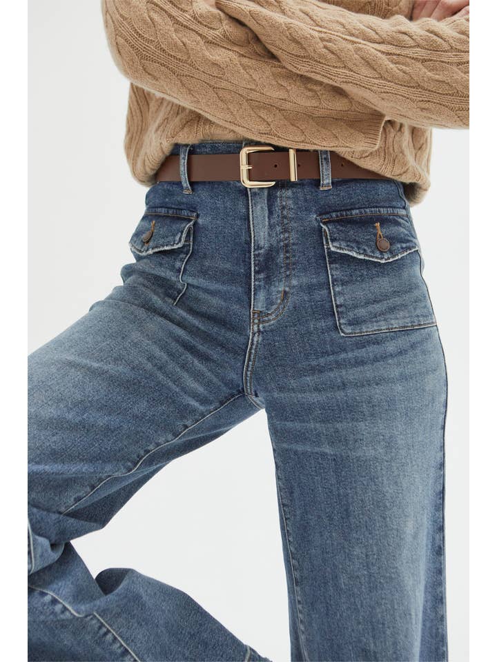 Campell High Rise Jean, Traditional Vintage Worn for wholesale on Faire