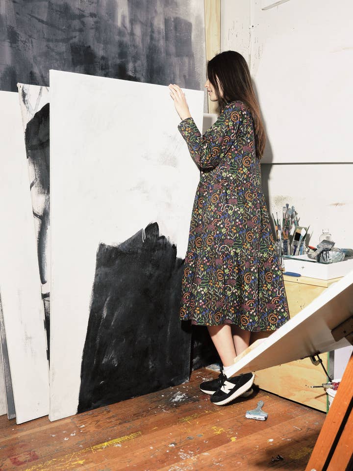 Snakes And Flowers Printed Flared Pocket Shirt Dress for wholesale by Poplin and Co.