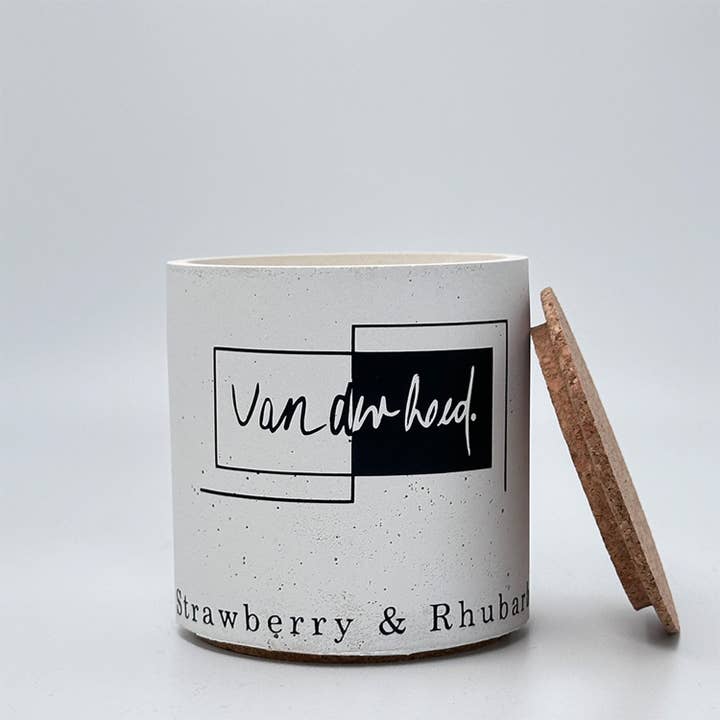 Van der hoed - Wholesale Jar/Filled Candle - Strawberry & Rhubarb - scented candle, 100% handmade1