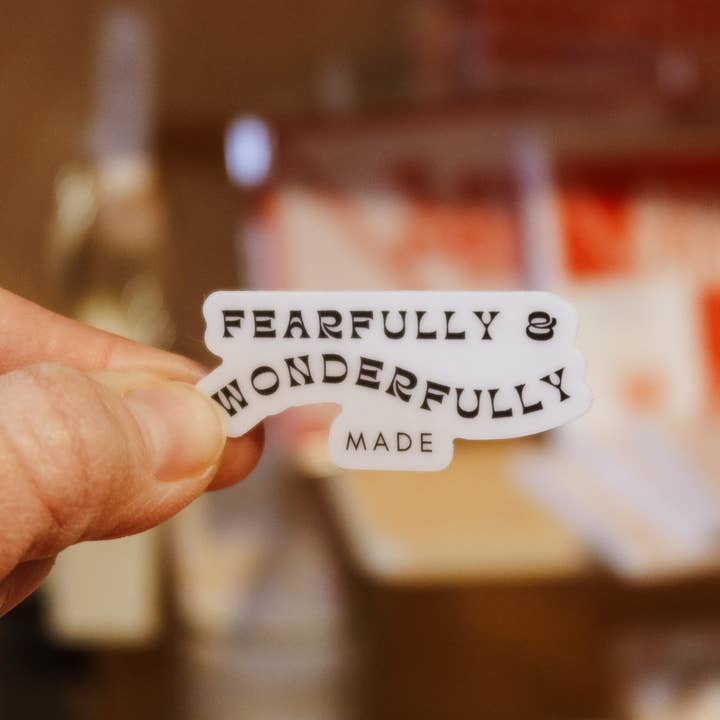 Fearfully and Wonderfully Made Sticker for wholesale by Fern & Arrow