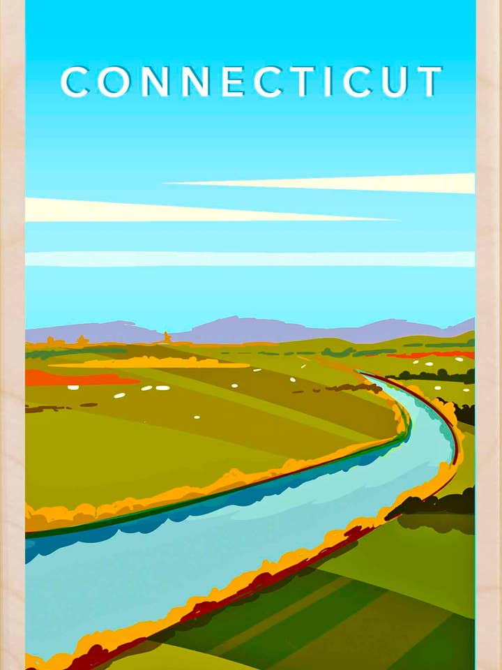 Connecticut - Eco-friendly cards & magnets for wholesale by THE WOODEN POSTCARD COMPANY