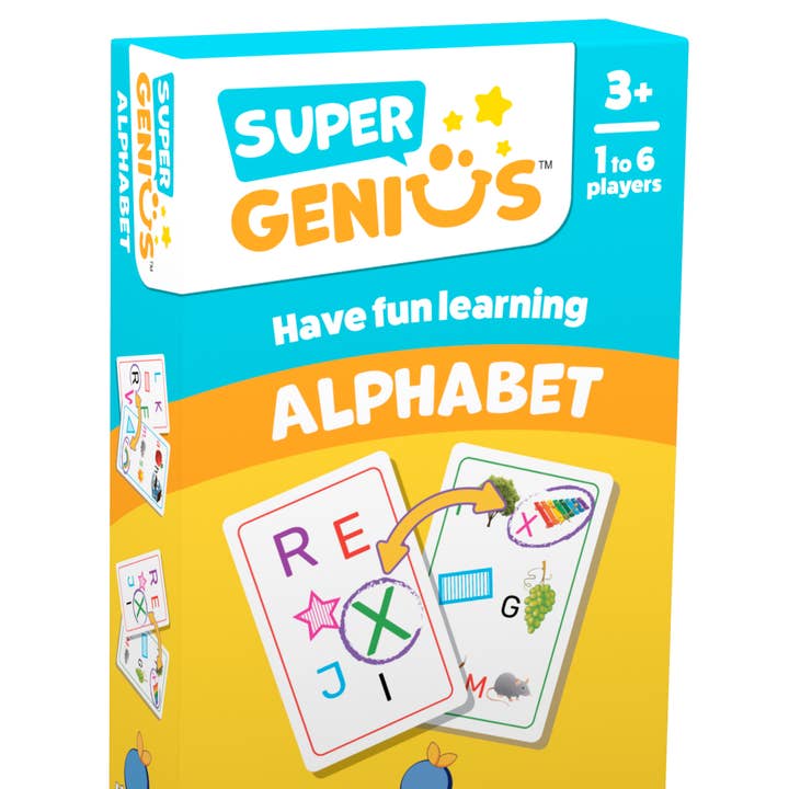 Super Genius Alphabet : The Clever Card Challenge for wholesale by Blue Orange Games