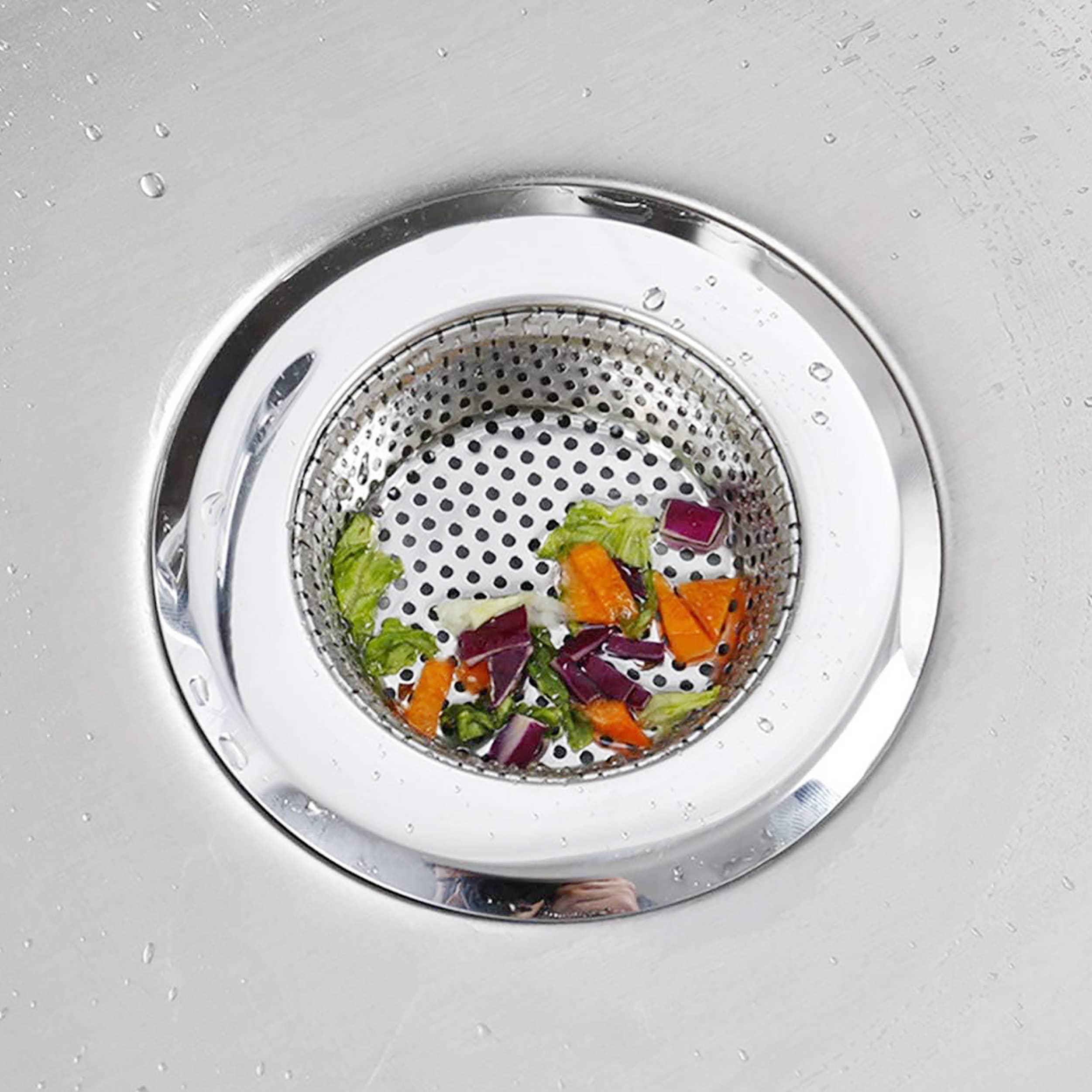 home mart goods - Wholesale Sink Strainer/Stopper - Stainless Steel Kitchen Bathroom Sink Bath Tub Strainer2