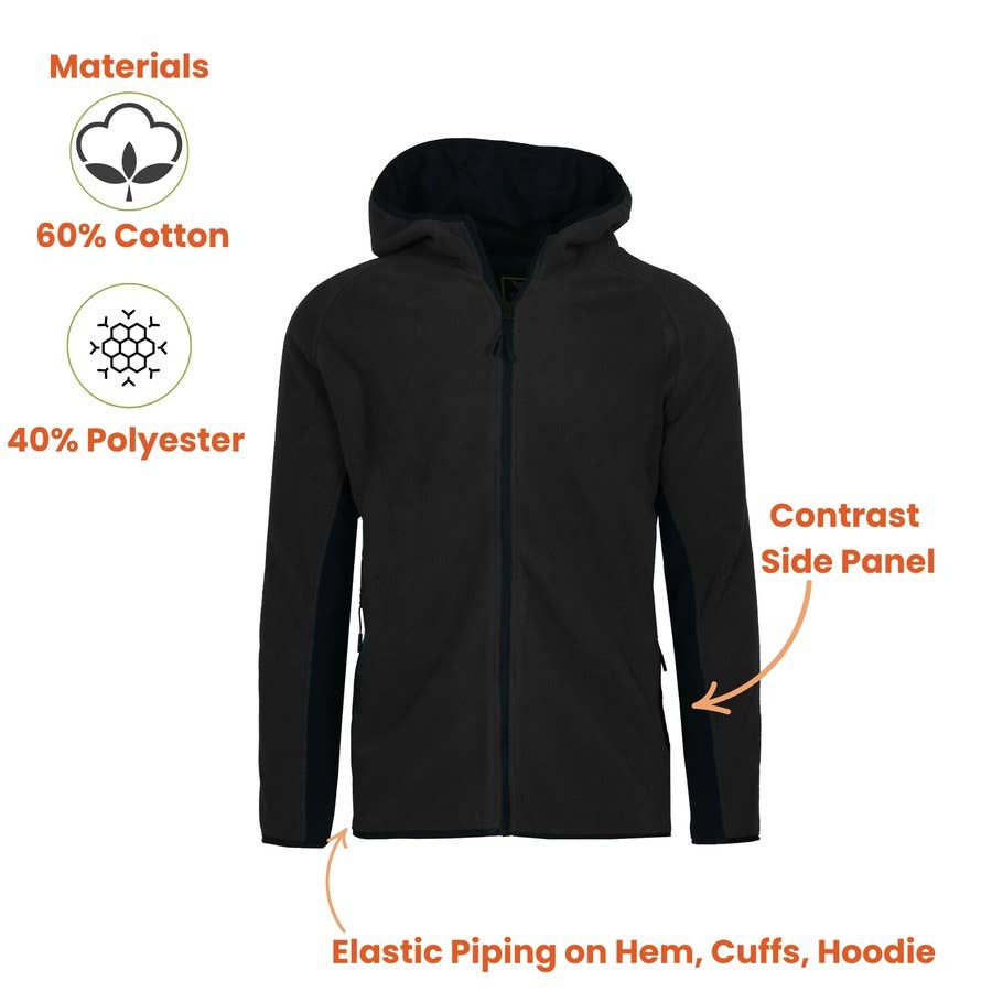 Galaxy By Harvic – wholesale Hoodie – Women's – Women's Loose-Fit Polar Fleece Tech Zip Hoodie 4