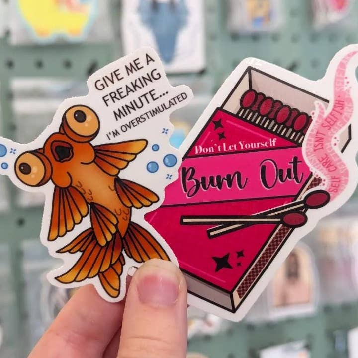 The Pleiadian Altar - Wholesale Sticker - Overstimulated Goldfish Vinyl Sticker - Neurodivergent Awareness3