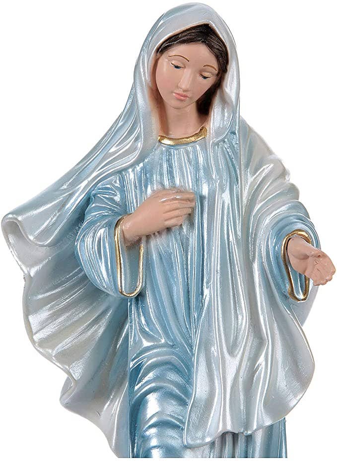 Costa Articoli Religiosi - Wholesale Decorative Figurine - Statue of Our Lady of Medjugorje cm. 30 in mother-of-pearl plaster1