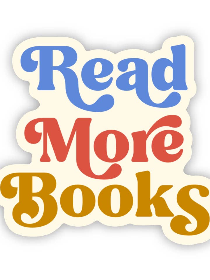 Read Books Sticker, Library, Bookstore, Literacy, Reading for wholesale by Melissa Pothier Art