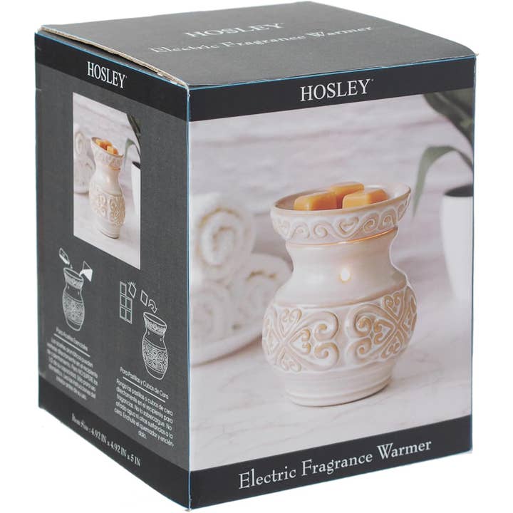 Hosley - Wholesale Wax Warmer - 5IN CERAMIC ELECTRIC WARMER-CREAM