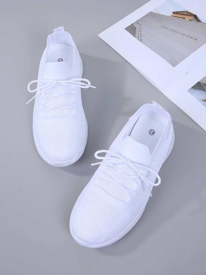 Patterned mesh sneakers with lacing, DM-551 for wholesale by BELLICY / Cink-me