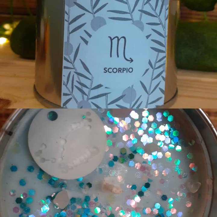 Cosy Rosie Candles - Vente Bougie en bocal - Cadeau scintillant fait main avec signe du zodiaque