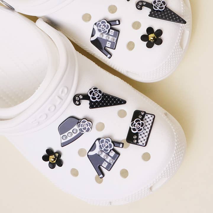 BLK Crocs Charm Bling Set - 5 pairs for wholesale on Faire