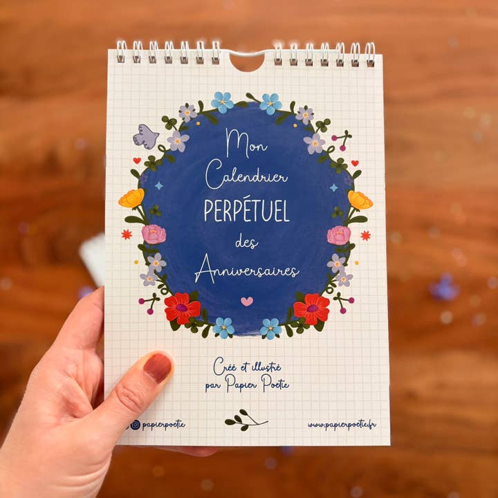 O Meu Calendário Perpétuo dos Aniversários - Guirlanda de Parede por atacado de Papier Poetic