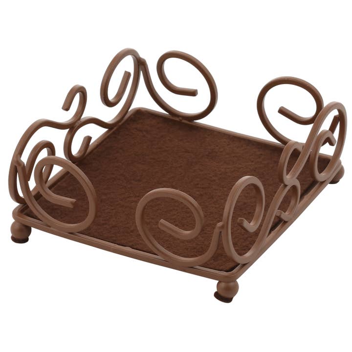 Thirstystone Brown Wrought Iron Scroll Coaster Holder for wholesale by CounterArt/Highland Home/Thirstystone