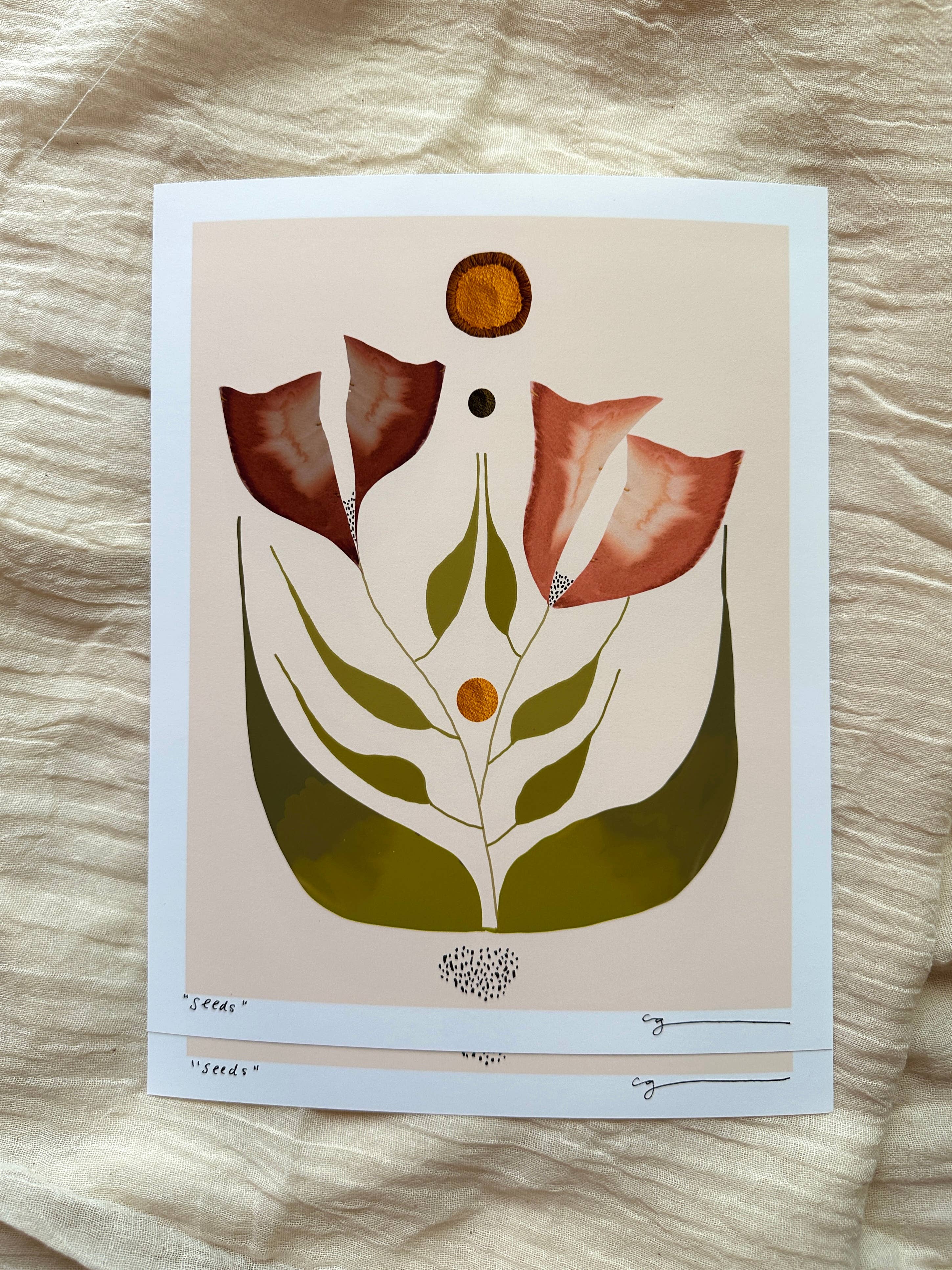 Courtney Griffin Art - Wholesale Art Print - "seeds" fine art print1