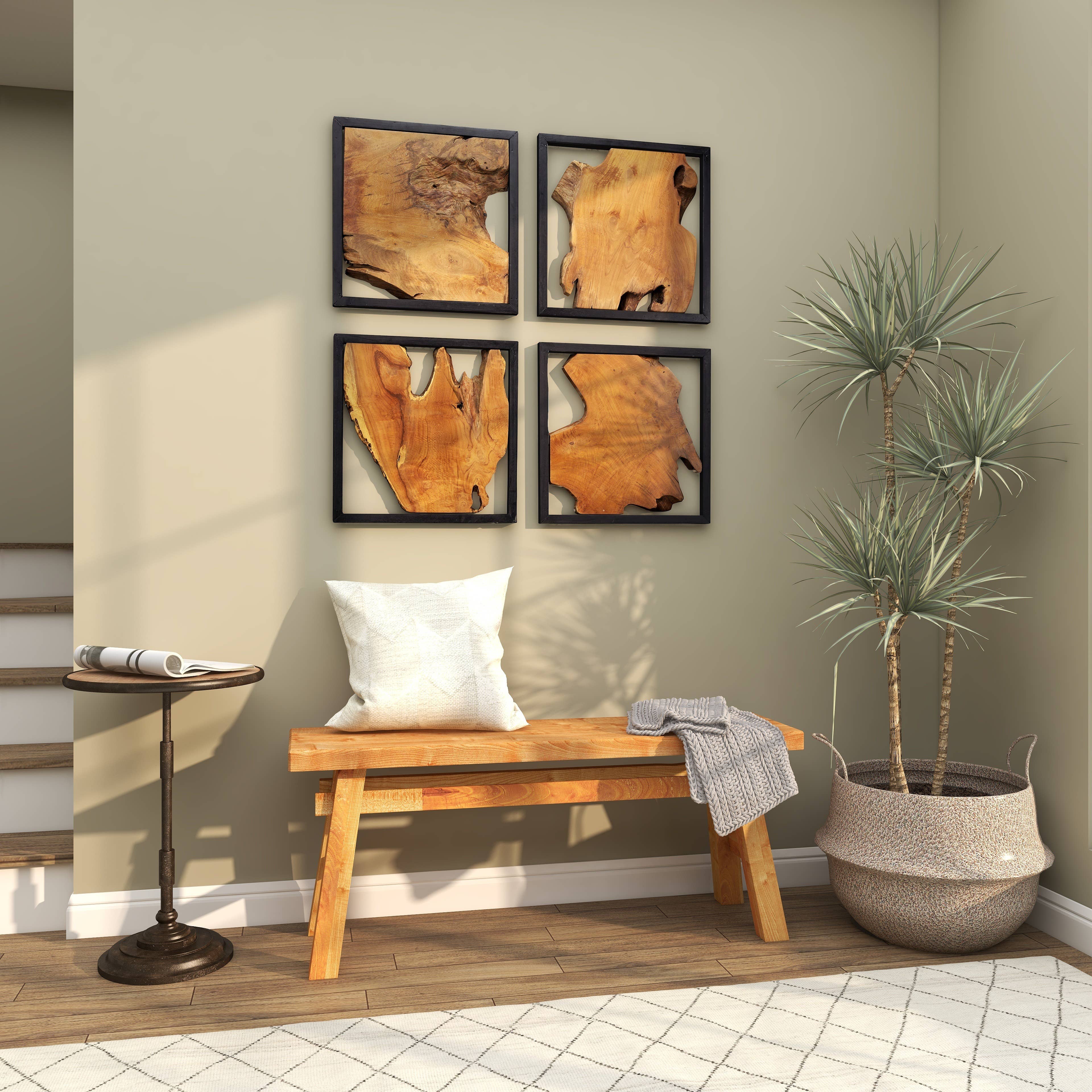 Deco Marché - Wholesale Bench - Rustic Brown Reclaimed Wood Bench17