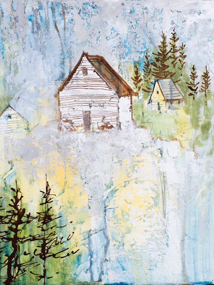 Hus på bakken II af Cecile Broz for engroshandel hos Something To Write Home About