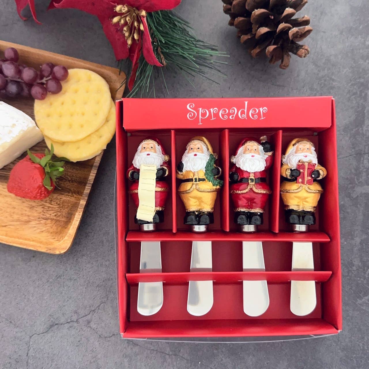 Supreme Housewares - Wholesale Cheese Spreader - Ho Ho Ho Polyresin Cheese Spreader6