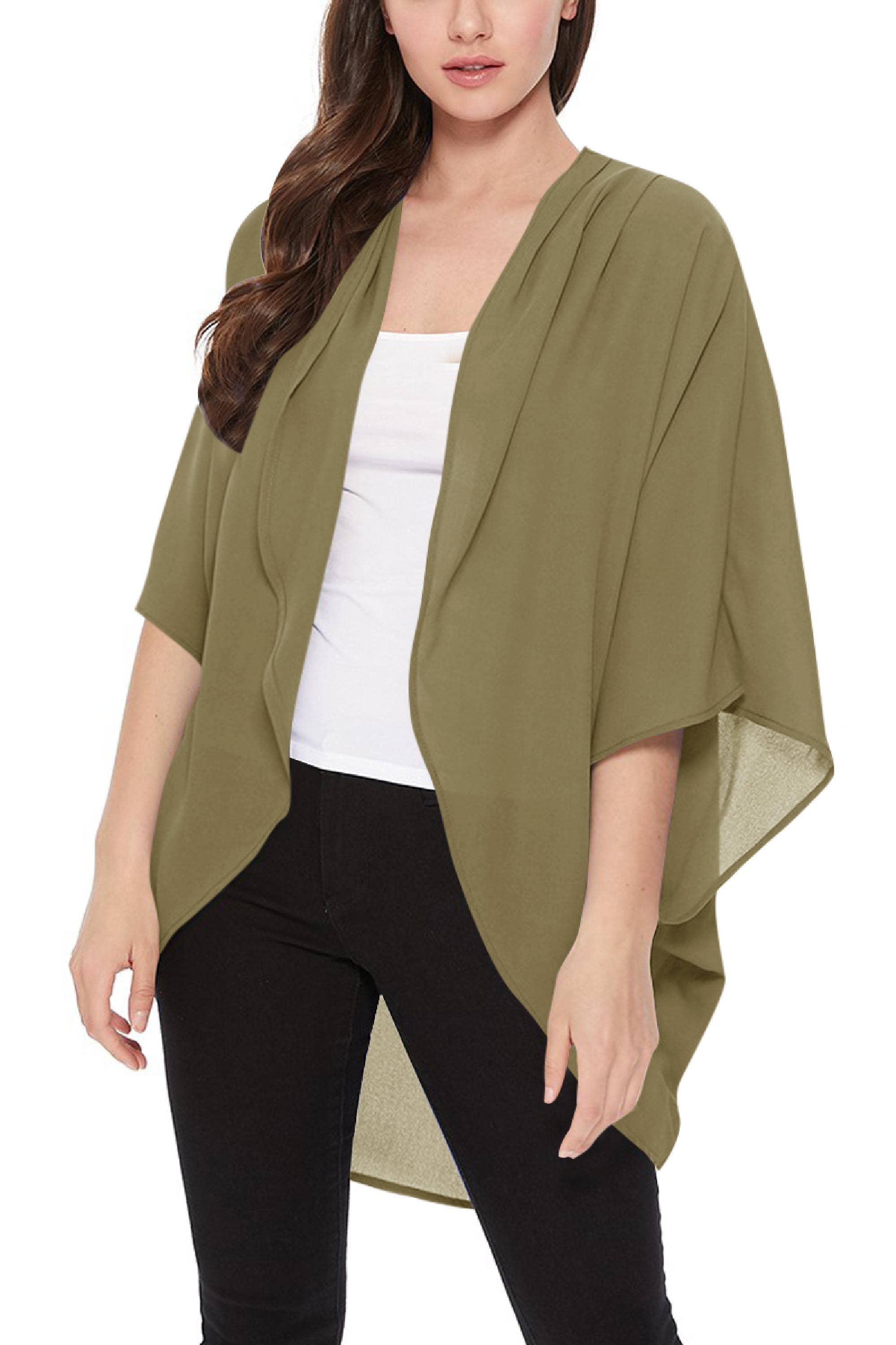 MOA COLLECTION - Wholesale Kimono - Women's - Solid Color Loose Fit Kimono Style Cardigan13