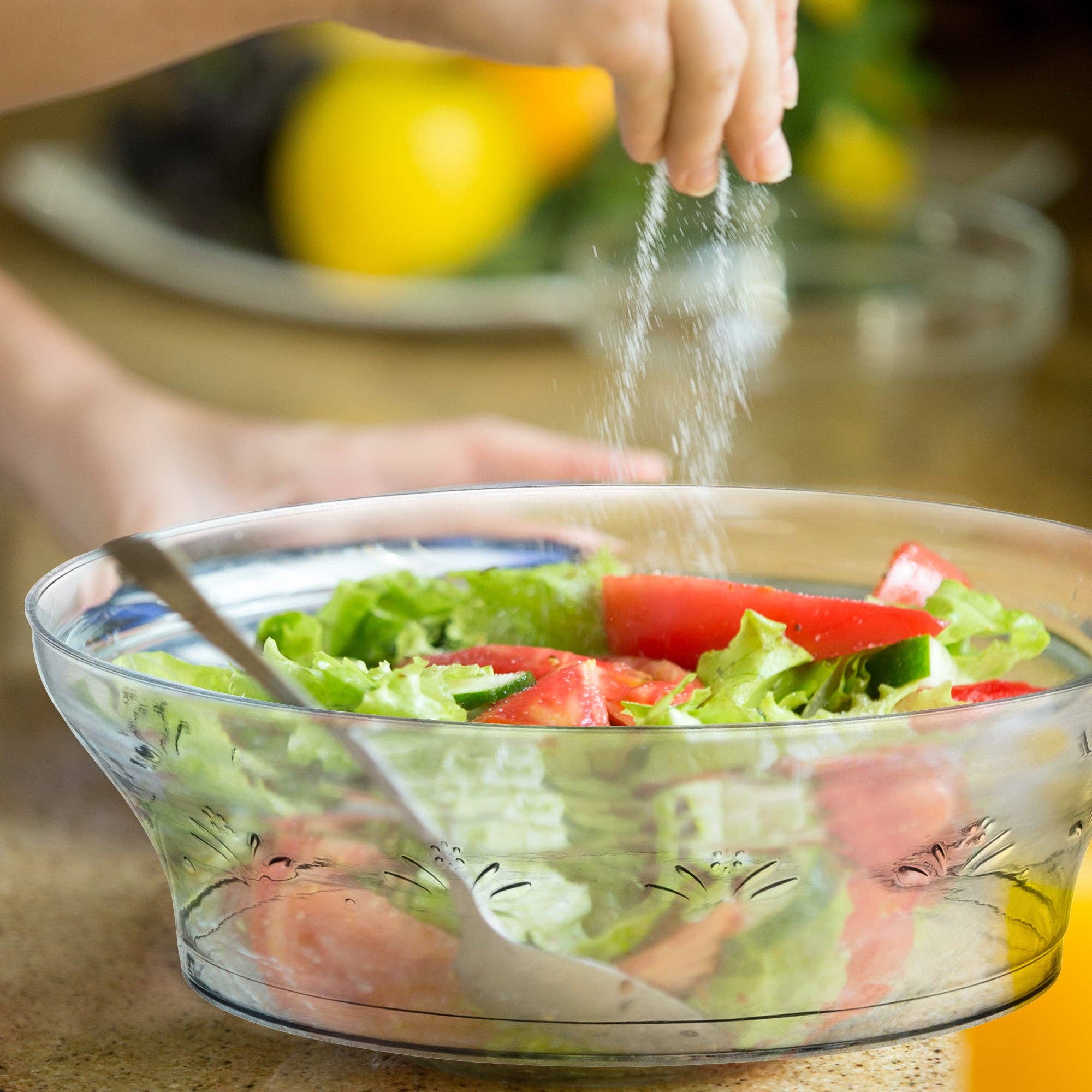 Smarty had a Party - Vente Assiette jetable - 240 bols à soupe ronds en plastique transparent à motif floral de 10 oz.7