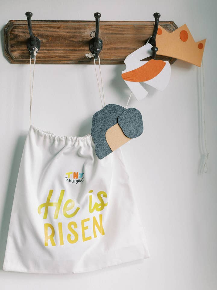 Juego de pancarta y tarjetas de Pascua «Ha resucitado» para venta al por mayor de Tiny Theologians