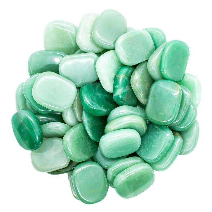 Quasar Gems USA - Wholesale Spiritual Stone/Crystal - Green Aventurine Smooth Small 1KG/ 2.2lbs