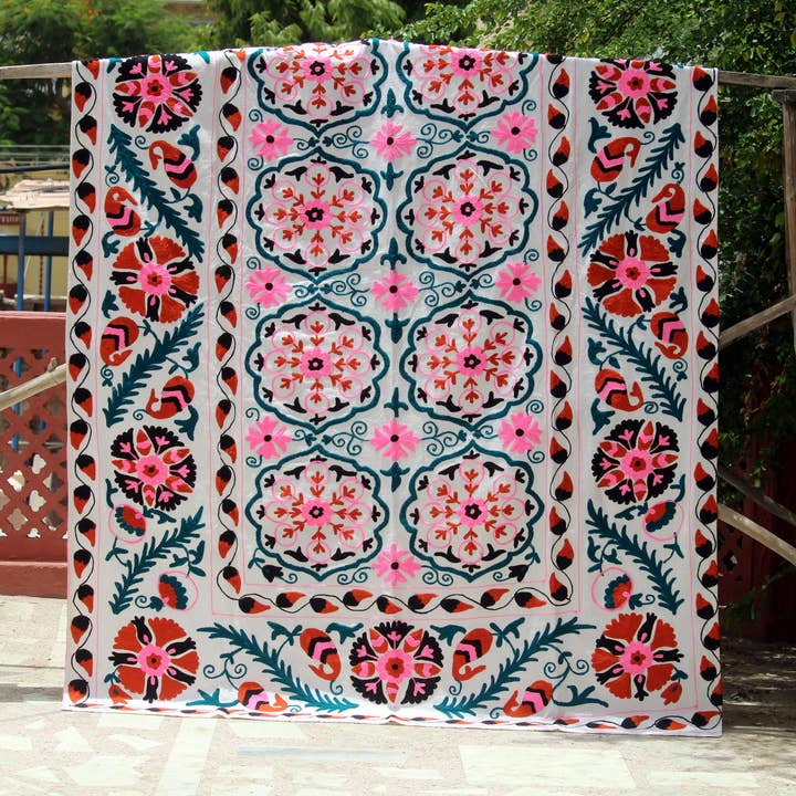 GYPSY STUDIO – Edredão por atacado – Colcha Suzani Feita à Mão Bordada de Algodão Indiano