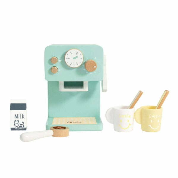Classic World Coffee Maker – Wooden FSC Pretend Play Toy for wholesale by Hippychick