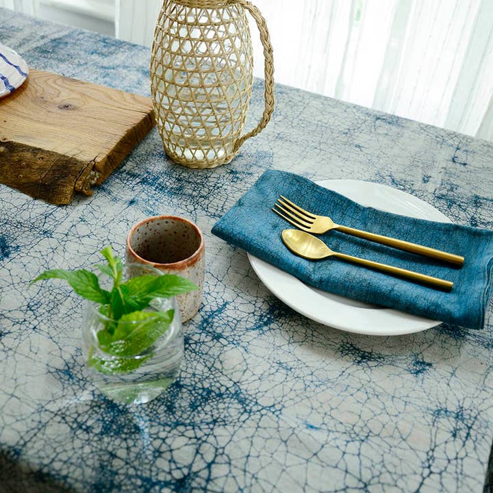 Ichcha - Wholesale Tablecloth - Organic Table Linens Naturally Hand Dyed Table Cloth | Paros
