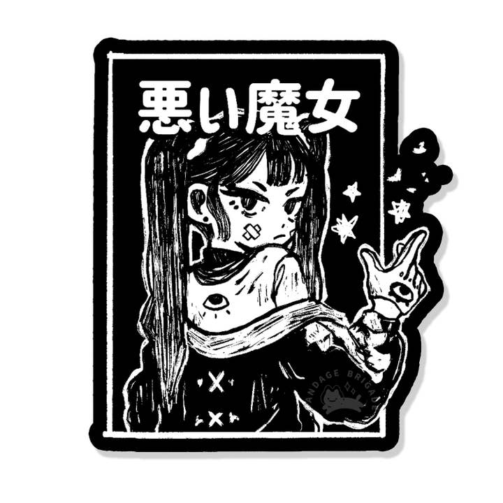 Autocollant Punk Witch pour la vente par Bandage Brigade