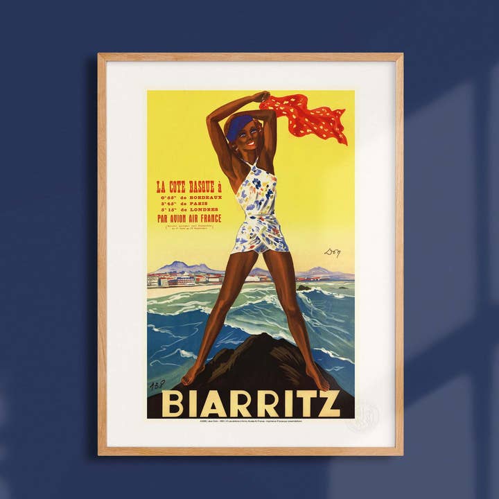 Air France Poster / Biarritz - AFL1099 for wholesale by Oneart