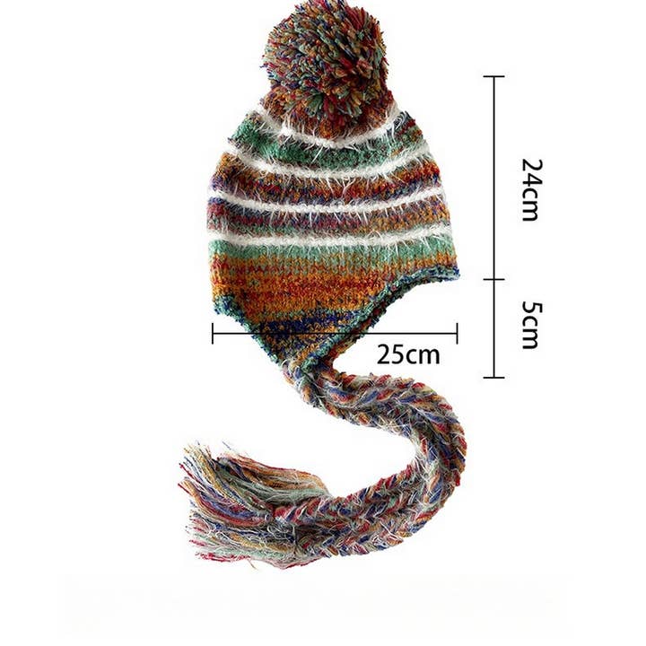 ACCITY - Wholesale Newborn/Knit Hat - Baby - SWEET MIXED COLOR EARMUFFS KNITTED HAT_CWAH2049