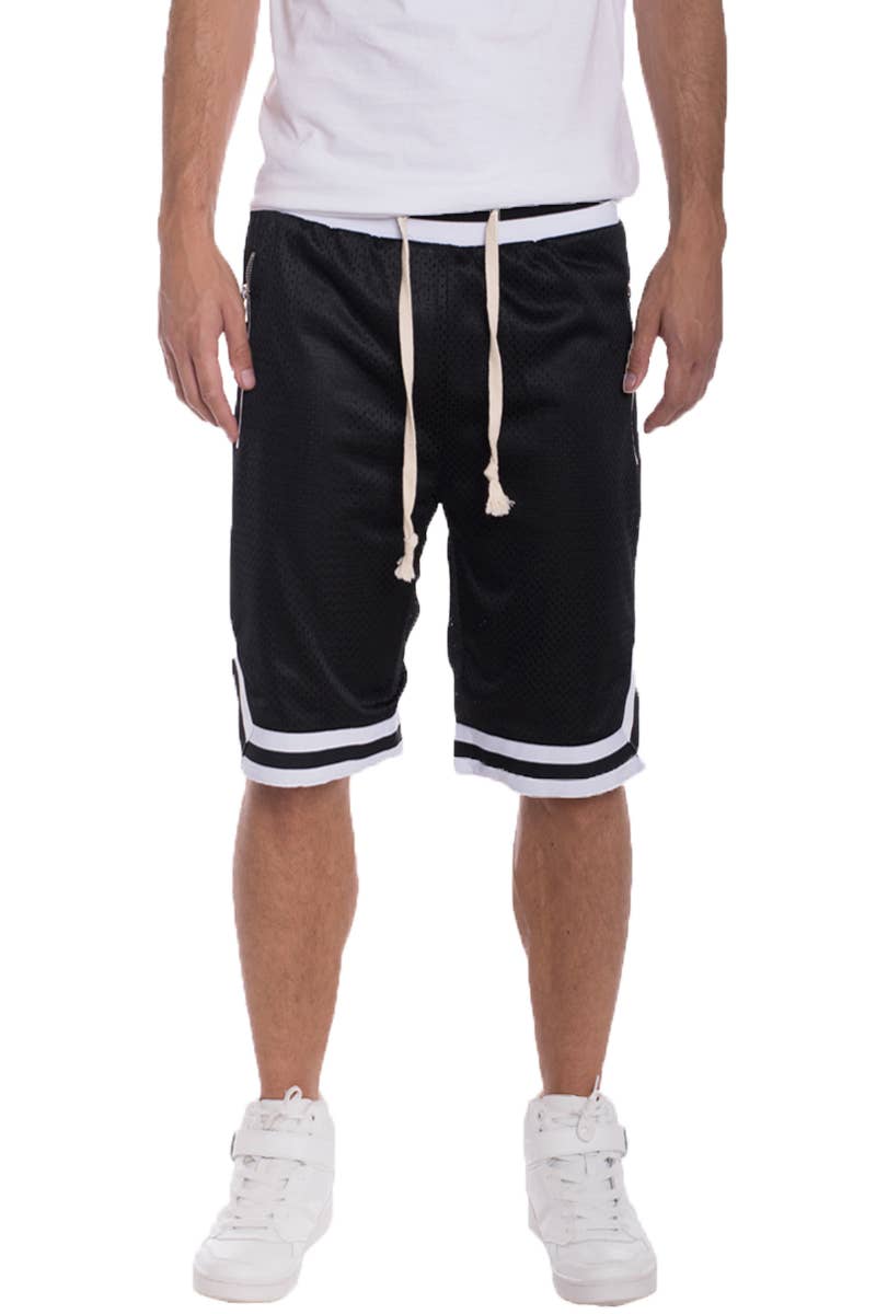 WEIV - Wholesale Athletic Shorts - Men's - Mesh Solid Striped Waist Basketball Shorts12