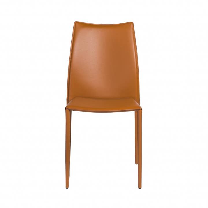 HomeRoots - Wholesale Chair - Set of Two Premium All Terra Cotta Stacking Dining Chairs0