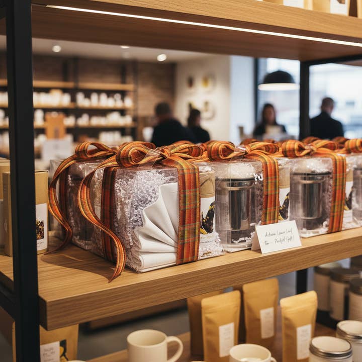 Foxy Tea® - Wholesale Tea Set - Tea Gift Set – Mug/Lid, Infuser, Tea, Towel, Sugar Crystals1