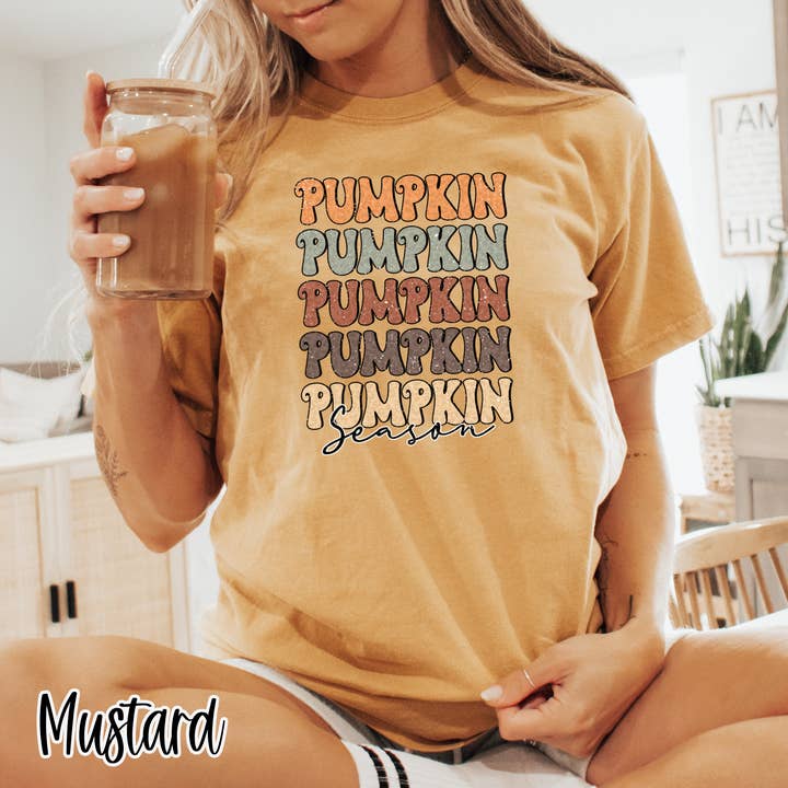 Pumpkin Season Fall Comfort Colors Shirt for wholesale by Mill Creek Designs