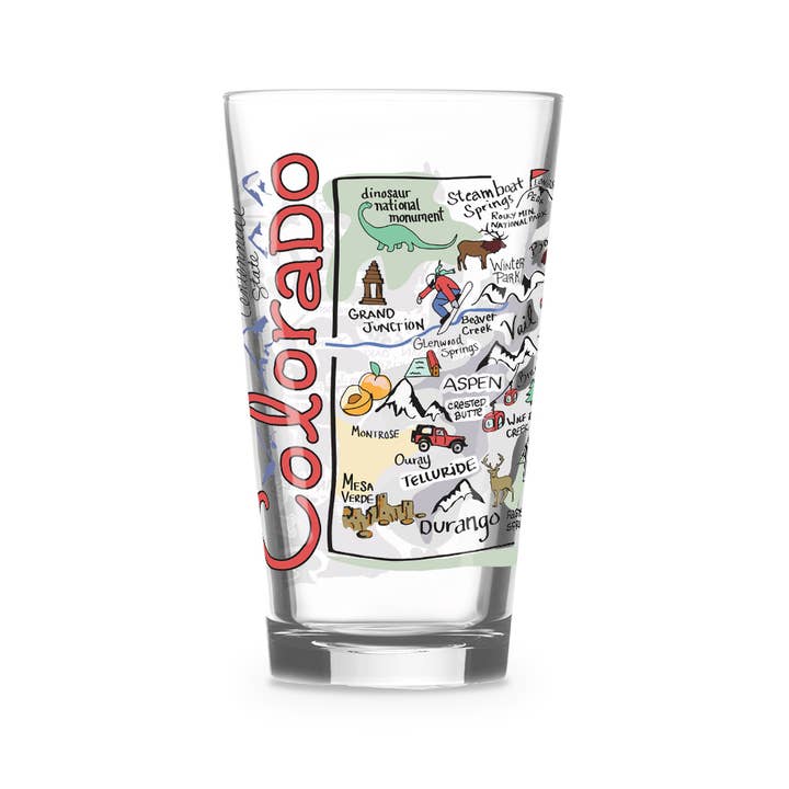 Wet-it! - Wholesale Drinking Glass/Cup - Fishkiss Colorado 16oz Glass