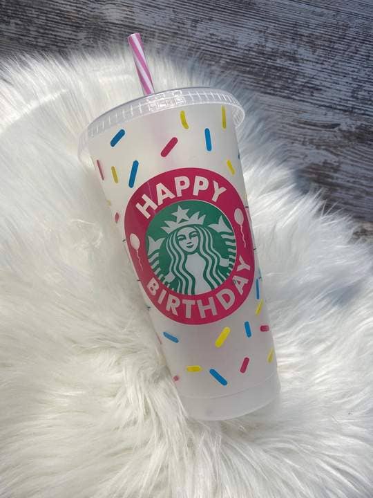 Starbucks Happy Birthday Cup for wholesale by Jennifer Lynn Designs