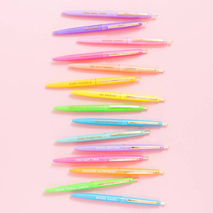 Taylor Elliott Designs - Wholesale Pen - Pen Set - Motivational - Asst Colors - 10 Piece Set