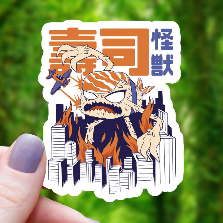 Sushi Monster Sticker - 3" for wholesale by Mimic Gaming Co