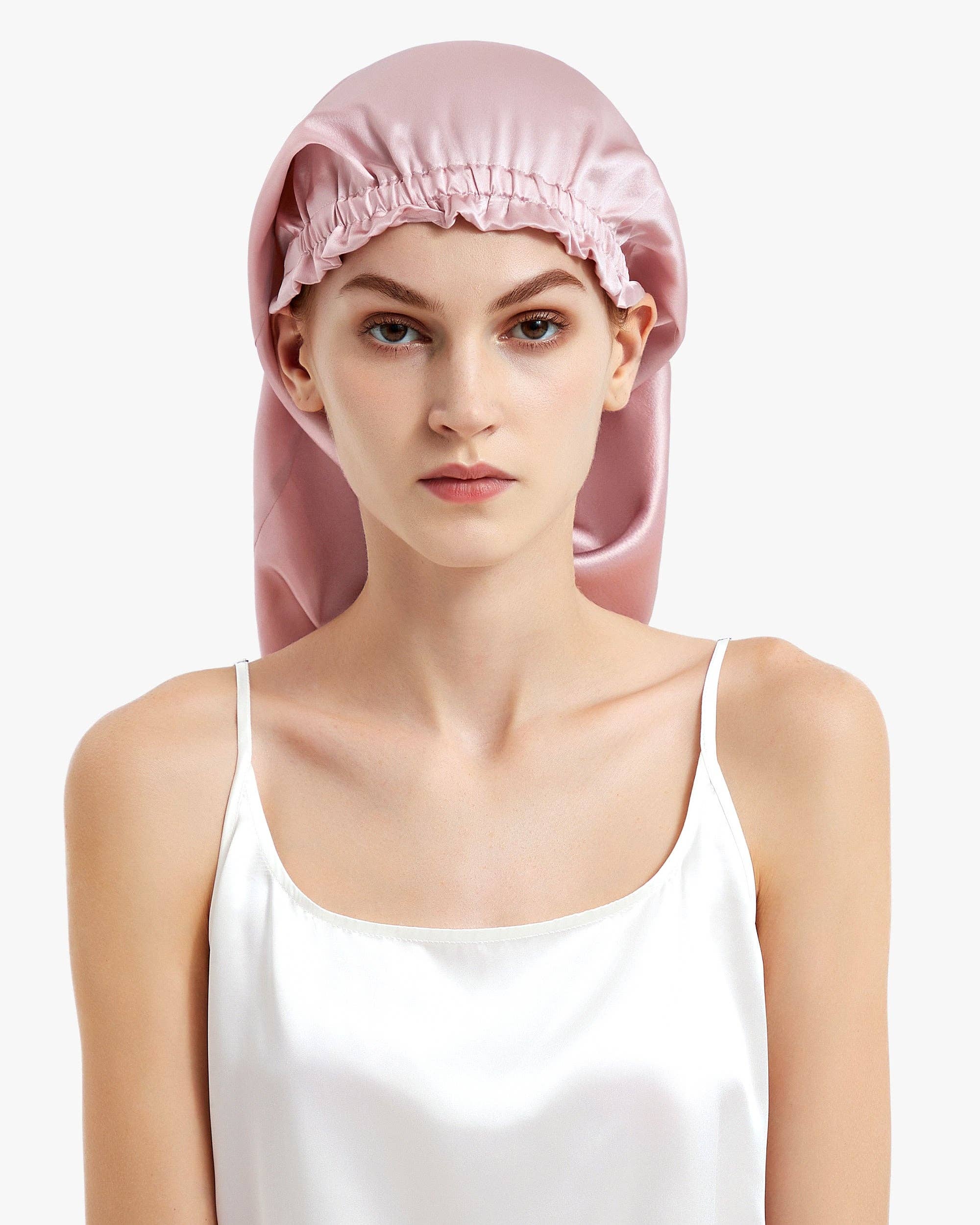 MommeSilk - Wholesale Sleep Cap / Bonnet - Women's - 22 MM - Pure Long Silk Hair Bonnet2
