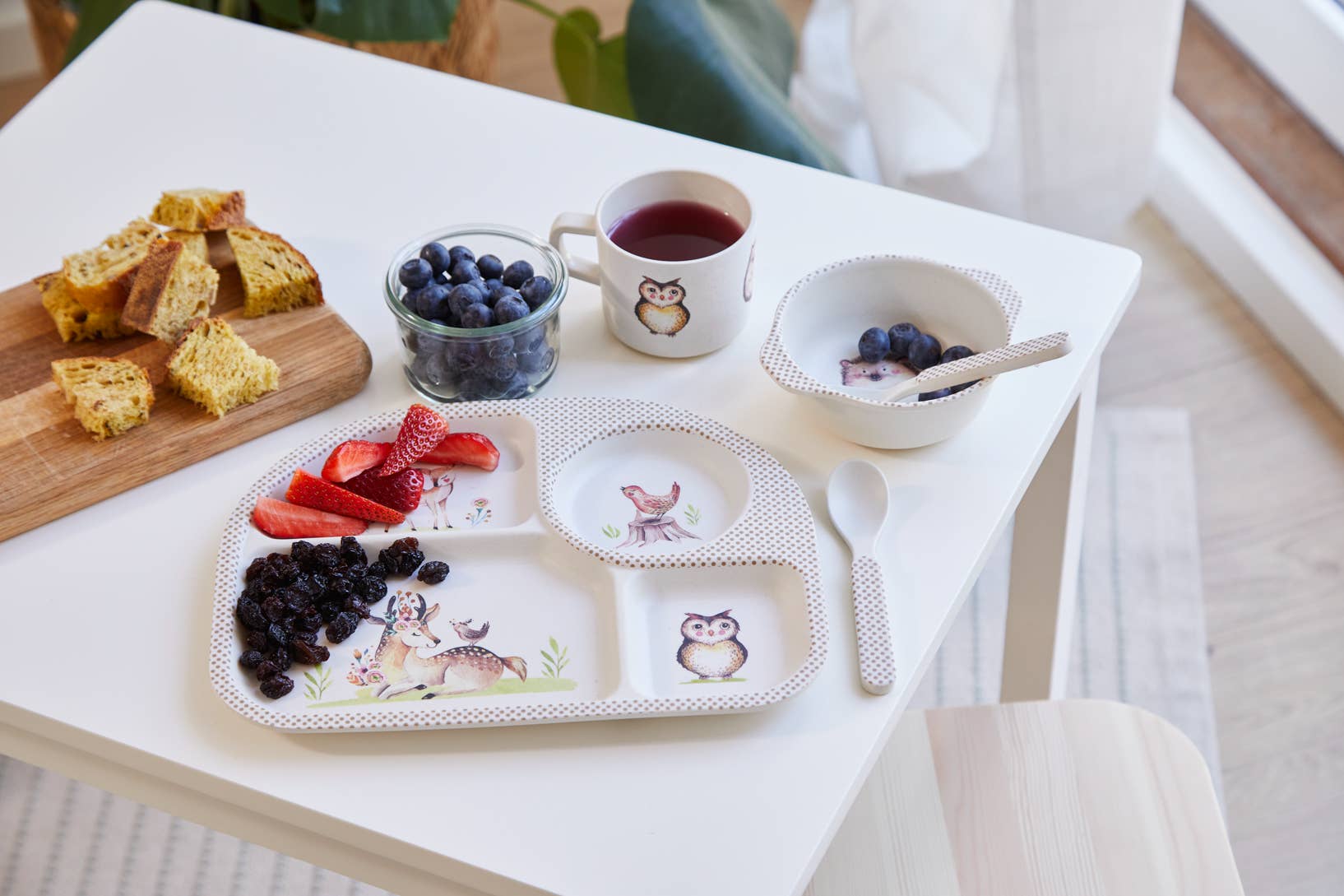 Barbo Toys – wholesale Servisset – Barn och baby – Wood Friends 4-rums måltidsset9