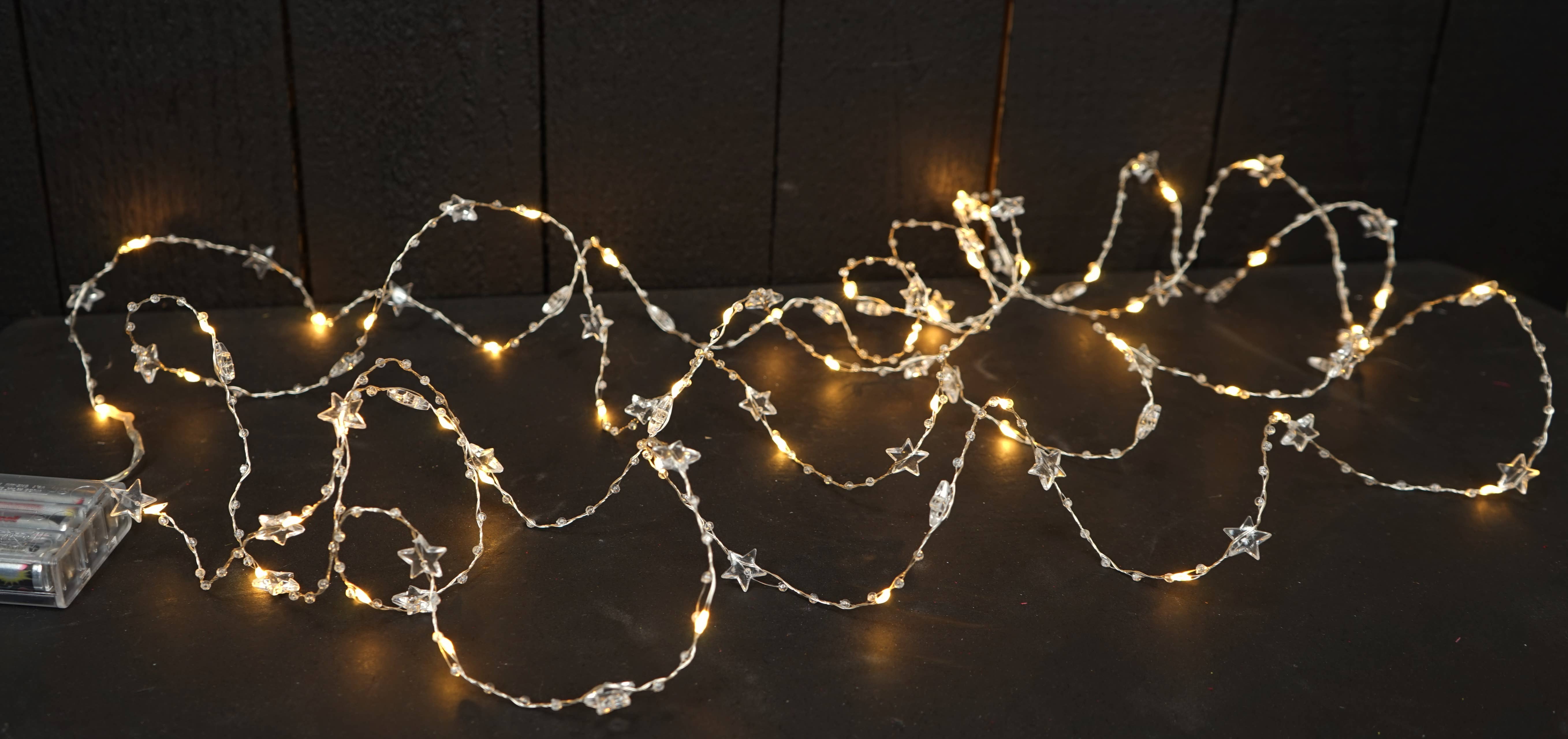 Holiday Depot Inc. - Wholesale String Lights - M9602- LED Star string light, 50lts, 5m length - Warm white3